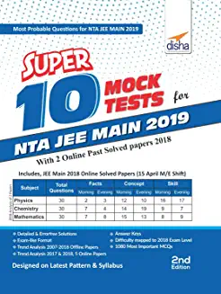 Disha’s Super 10 Mock Tests for NTA JEE Mains
